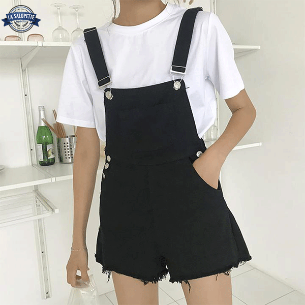 Short Overalls Woman Style Licorice