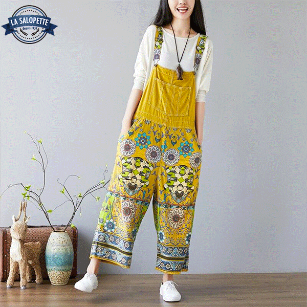 Vintage Overalls Yellow Woman Osaka
