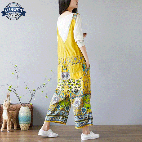 Vintage Overalls Yellow Woman Osaka