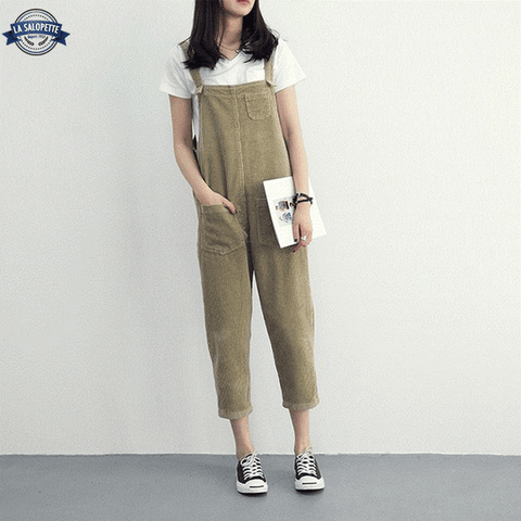 Salopette Kaki en Velours