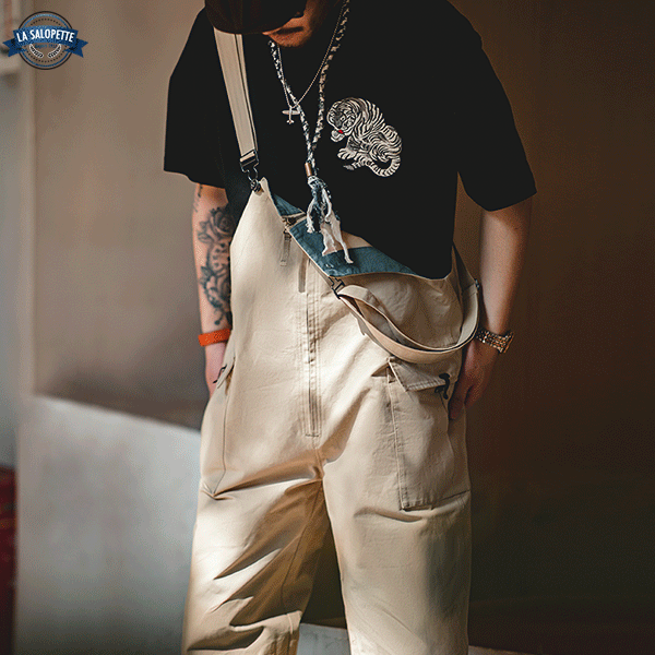 Work Overalls Oversized Beige