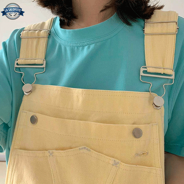Denim Overalls Pastel Yellow