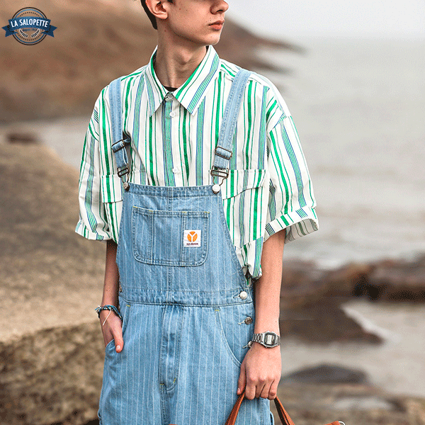 Denim Overalls Heavenly Striped