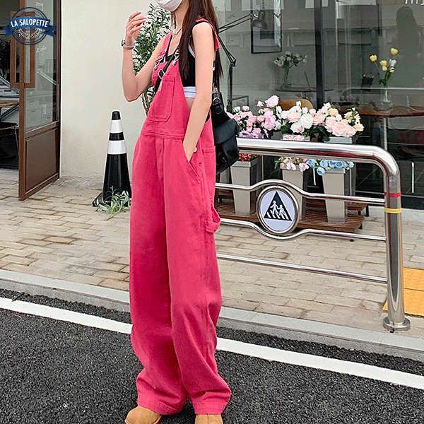 Denim Overalls Pink Lina