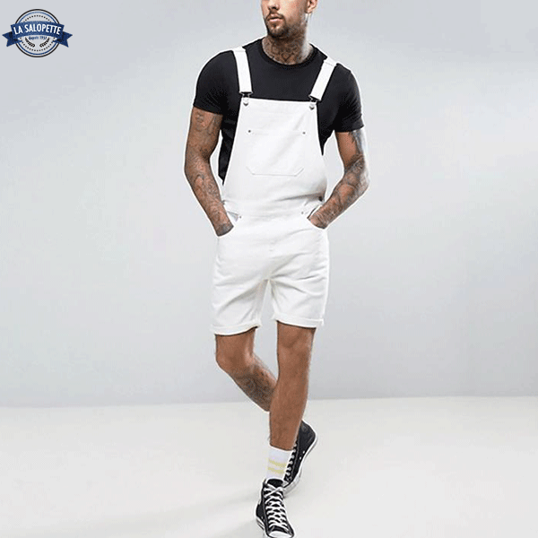 Short Overalls White Spirit Man