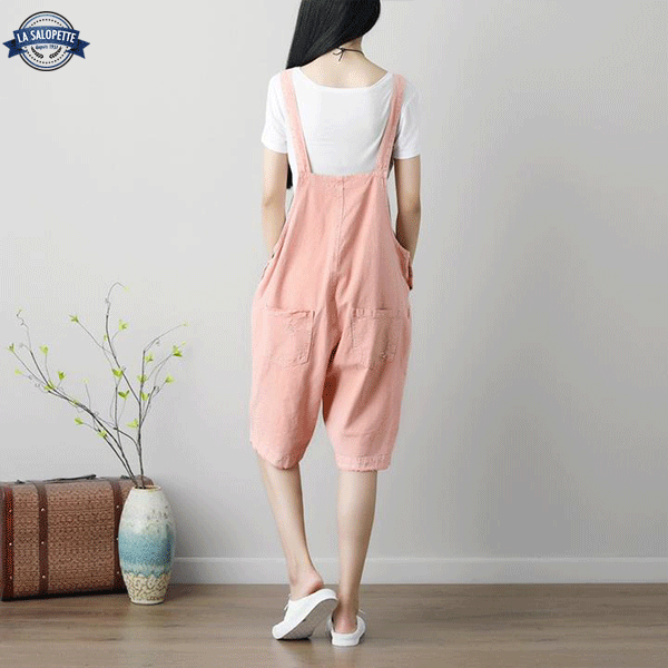 Short Overalls Salmon Pink